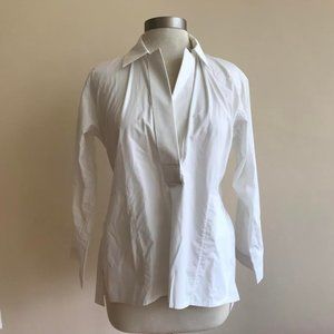 JARBO white blouse deep v-neck LIKE NEW